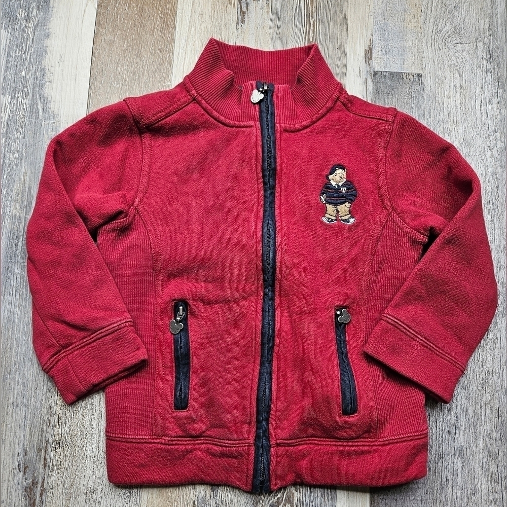Teenie Weenie Full Zip light jacket Red Embroidery Teddy Bear